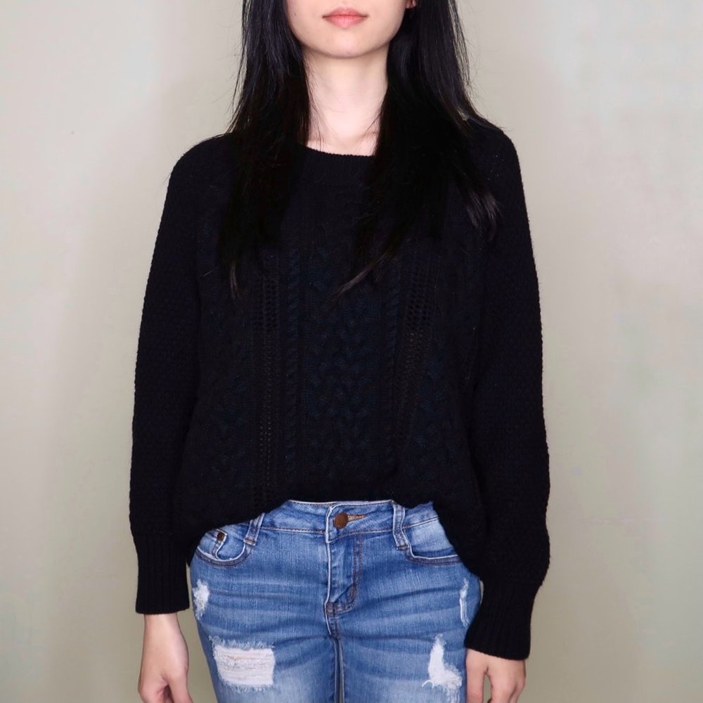 LOVERS + FRIENDS Cozy Black Sweater